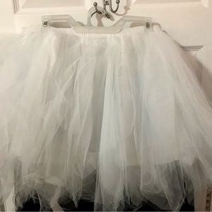 💋 White short crinoline tulle 💋
